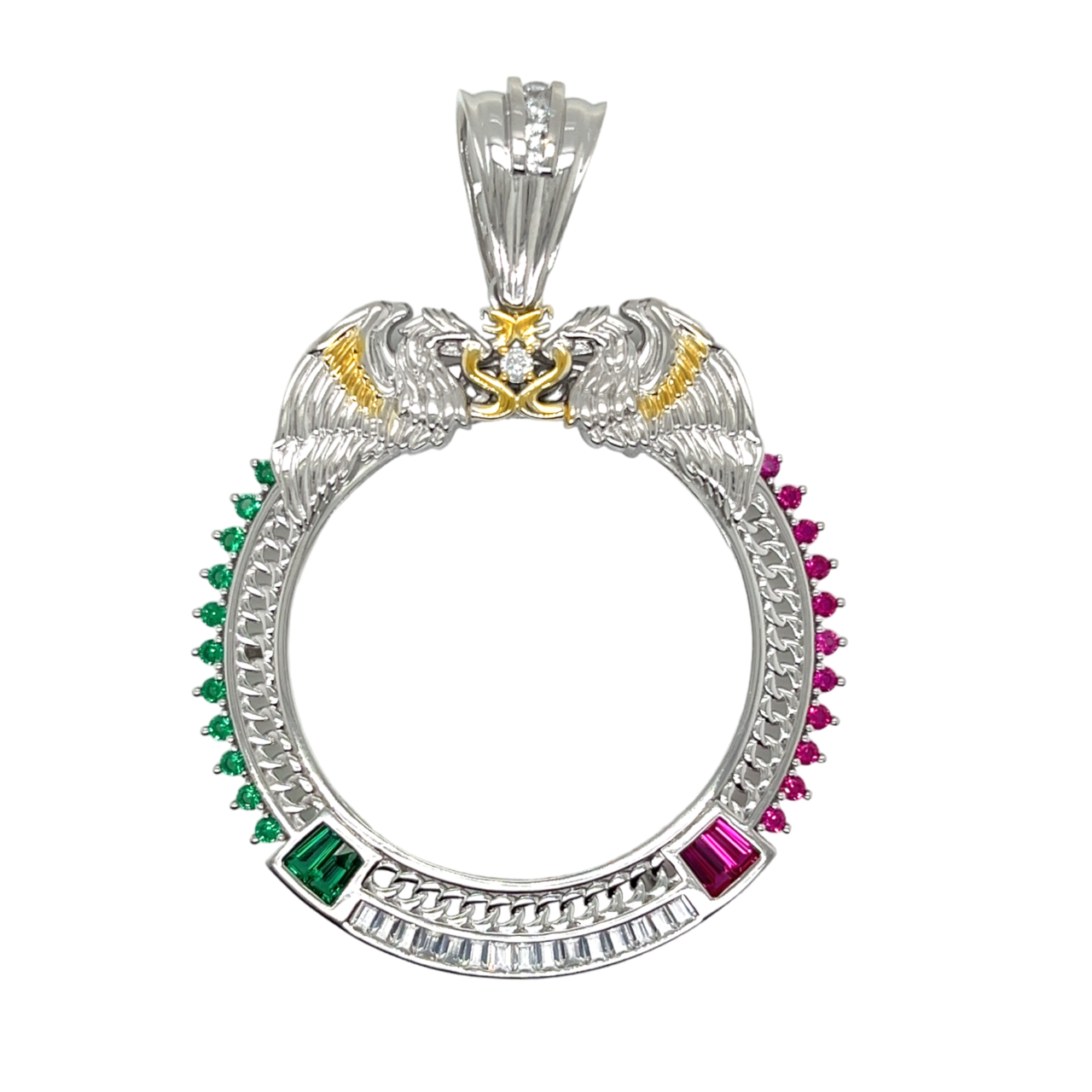 925 Mexican Sterling Silver Eagle Centenario Pendant