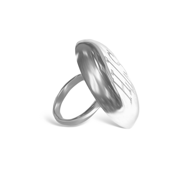 German Silver Domed Circle Ring