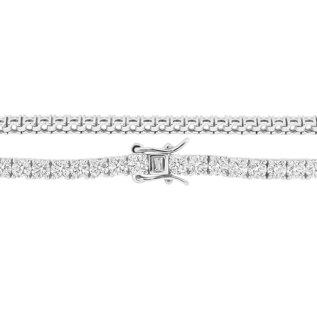 Sterling Silver Moissanite 3.3MM Tennis Bracelet