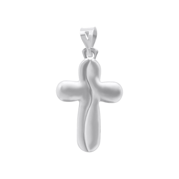 Sterling Silver Cross with Wavy  Design - CR23