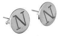 Sterling Silver Dime Size Engravable Round Stud Earrings - Atlanta Jewelers Supply