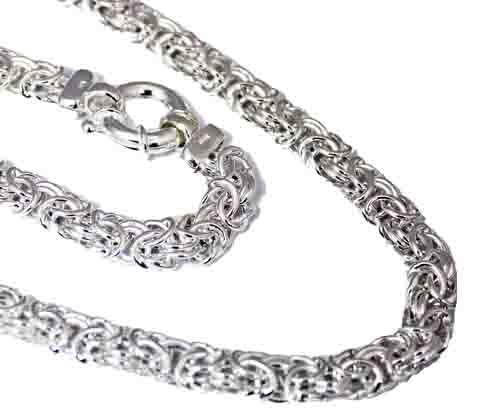 Sterling Silver 16"  Bezentine Necklace - Atlanta Jewelers Supply