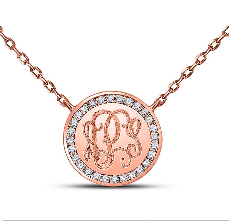 Sterling Silver Engravable Round Cz Pendant Necklaces - Atlanta Jewelers Supply