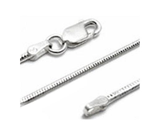 Sterling Silver (1.00 MM) Diamond Cut Snake Chains With Lobster Lock (SQR SNK 025) - Atlanta Jewelers Supply