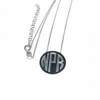 Sterling Silver 18mm Engraved Round Necklace - Atlanta Jewelers Supply