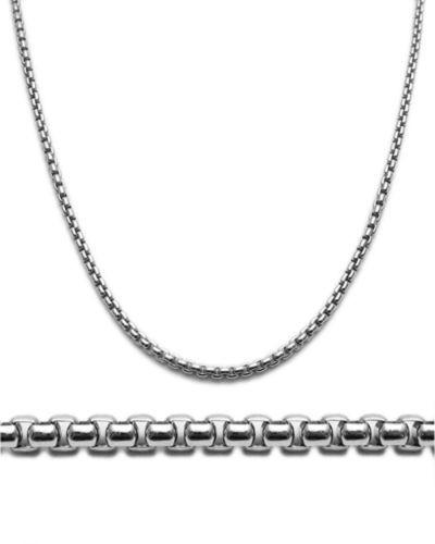 STERLING SILVER RHODIUM FINISH ROUND BOX CHAIN NECKLACE IN 2.5MM (GAUGE 250) - Atlanta Jewelers Supply