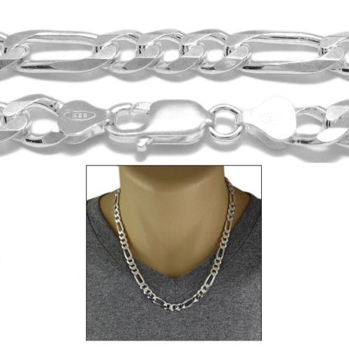 STERLING SILVER FIGARO CHAIN NECKLACE 8MM (GAUGE 220) - Atlanta Jewelers Supply