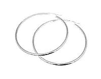Sterling Silver 3MM Thick 50MM Wide Snap-On Hoops