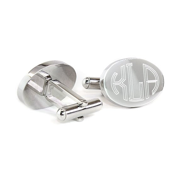 Stainless Steel  Engravable Cufflinks Comes in Oval,Round,And Square Shape - Atlanta Jewelers Supply