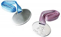 Sterling Silver Engravable Horizontal Oval Pacifier Holder - Atlanta Jewelers Supply
