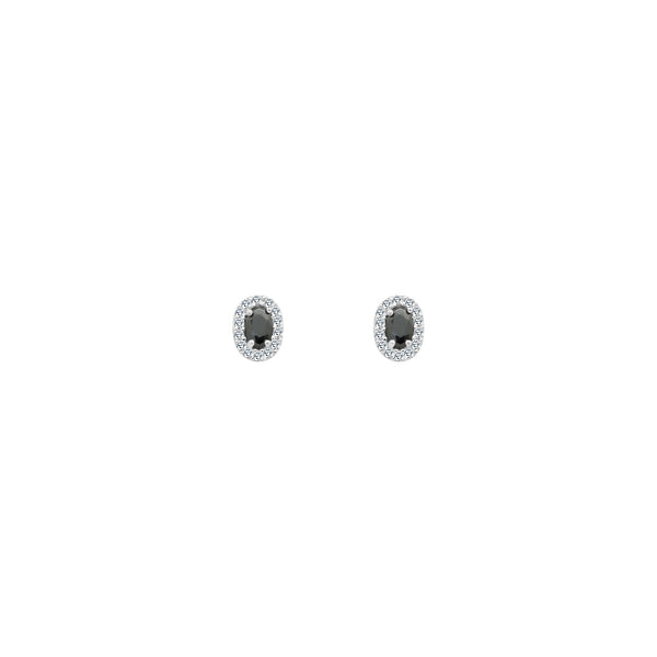 Sterling Silver Oval CZ Earrings (5 Styles)