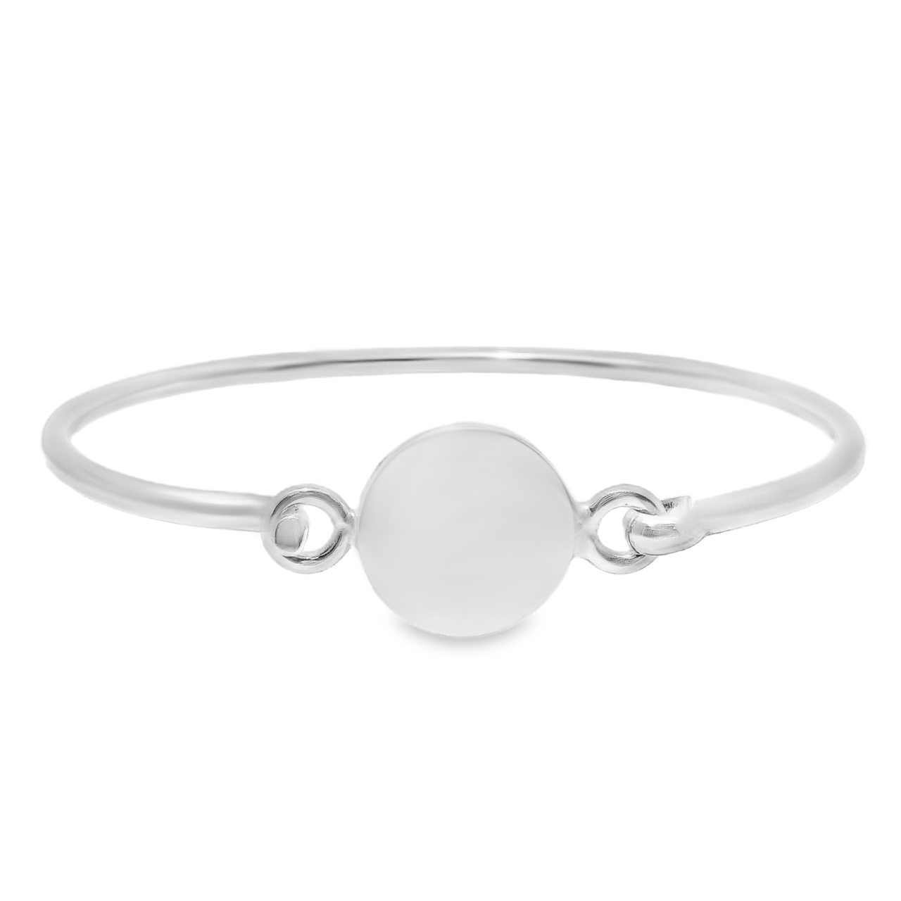 German Silver Engravable 15mm Round Bangle
