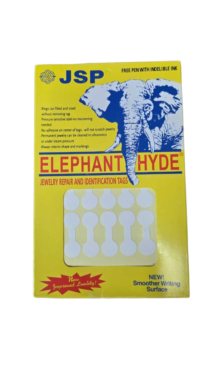 JSP Elephant Hyde Jewelry repair Round White tags
