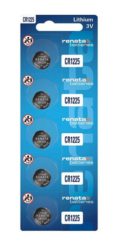 Renata CR1225 BR1225 48mAh 3V Silver Oxide Button Cell Battery