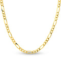 14K Gold Semi-Hollow Figaro Chains 150 Gauge 6.5mm