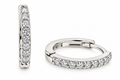 Sterling Silver Moissanite Dainty Huggie Hoop Earrings - 0.23 CTW VVS D