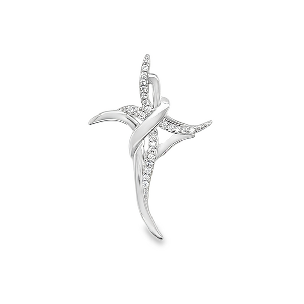 Sterling Silver Intertwined Cross Pendant