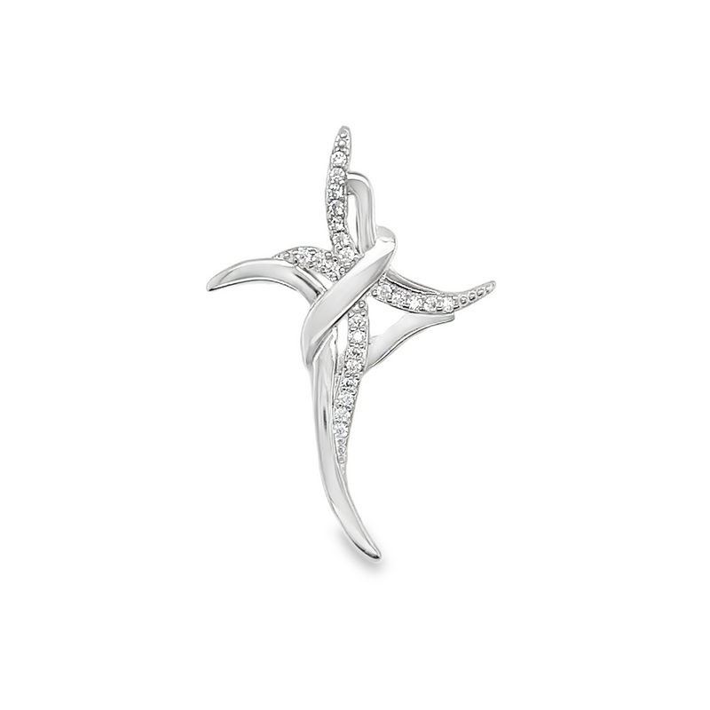Sterling Silver Intertwined Cross Pendant