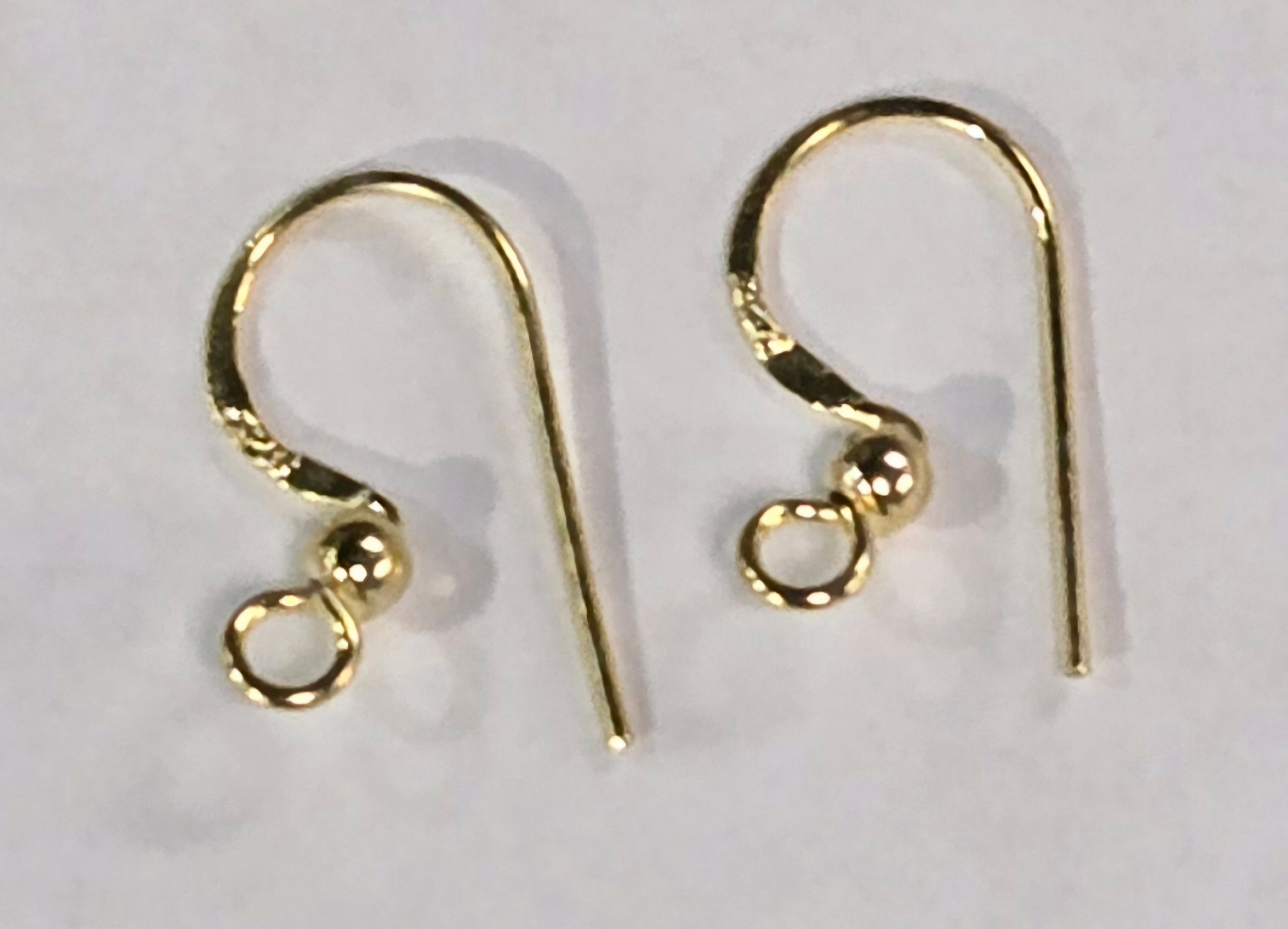 Sterling Silver French Wire Findings(Gold Plated) 5Pairs