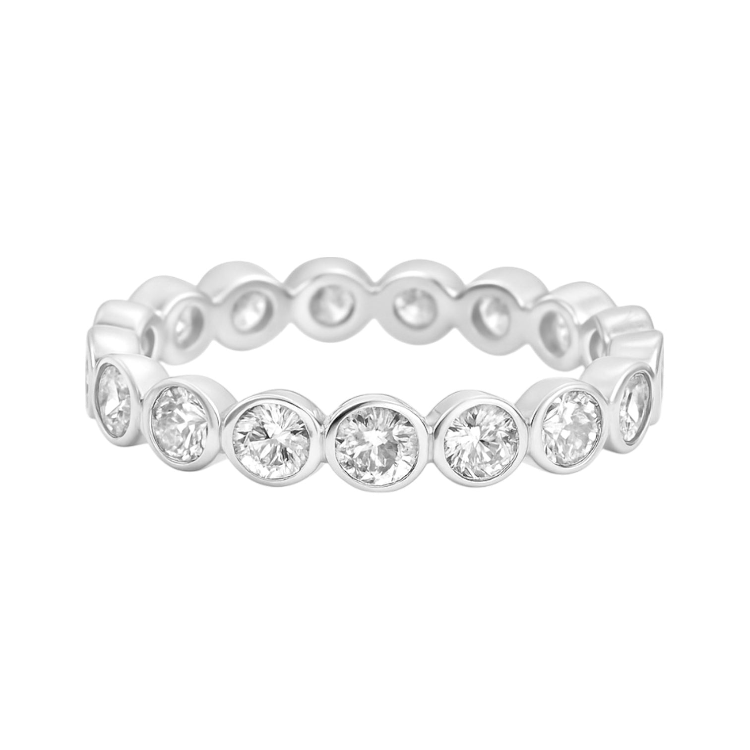 Sterling Silver Moissanite 3.0CT Eternity Band