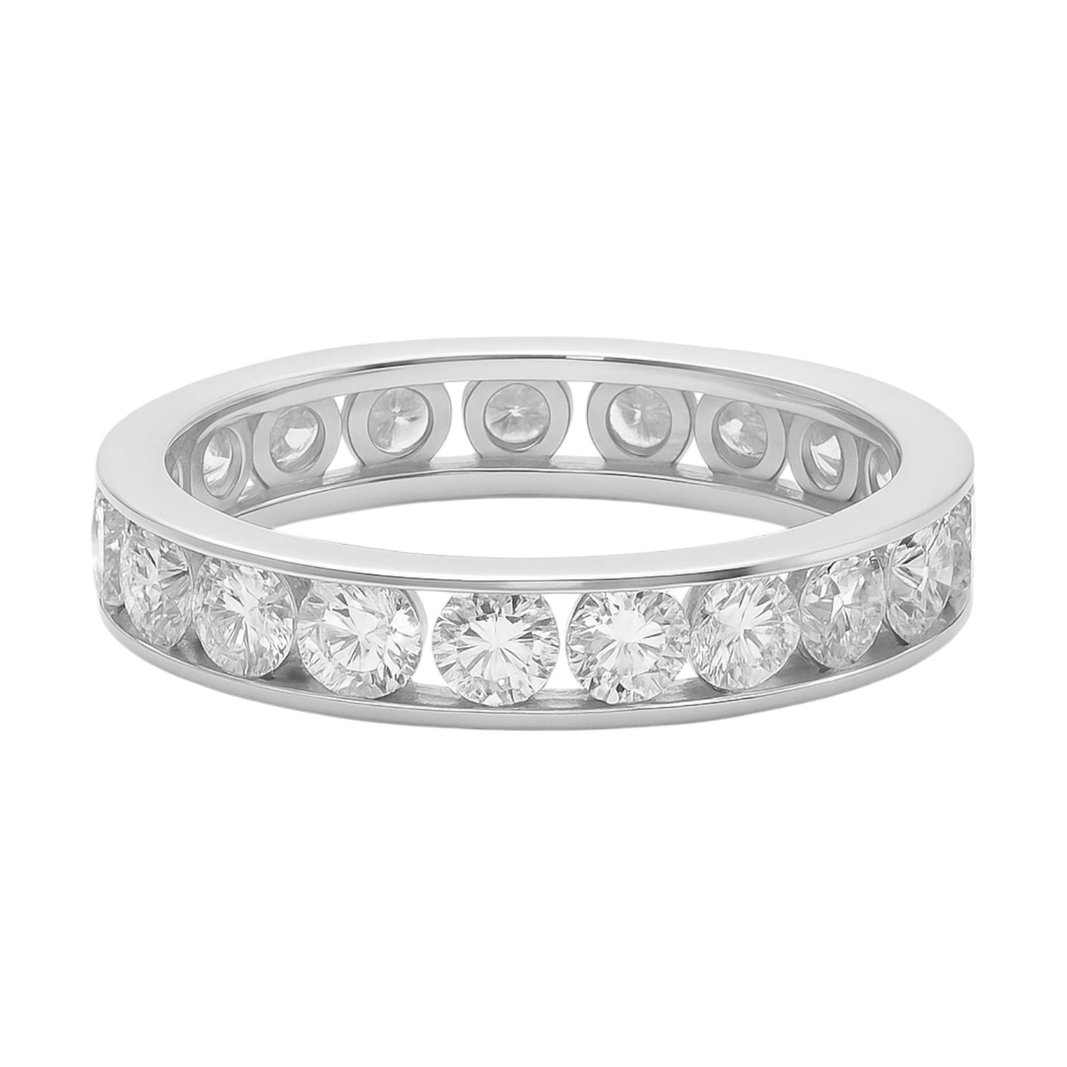 Sterling Silver Moissanite 3.25CT Eternity Band