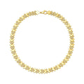 14K Yellow Gold Alternating CZ Chevron Link Bracelet - 7.5" (7.7 GRAMS)