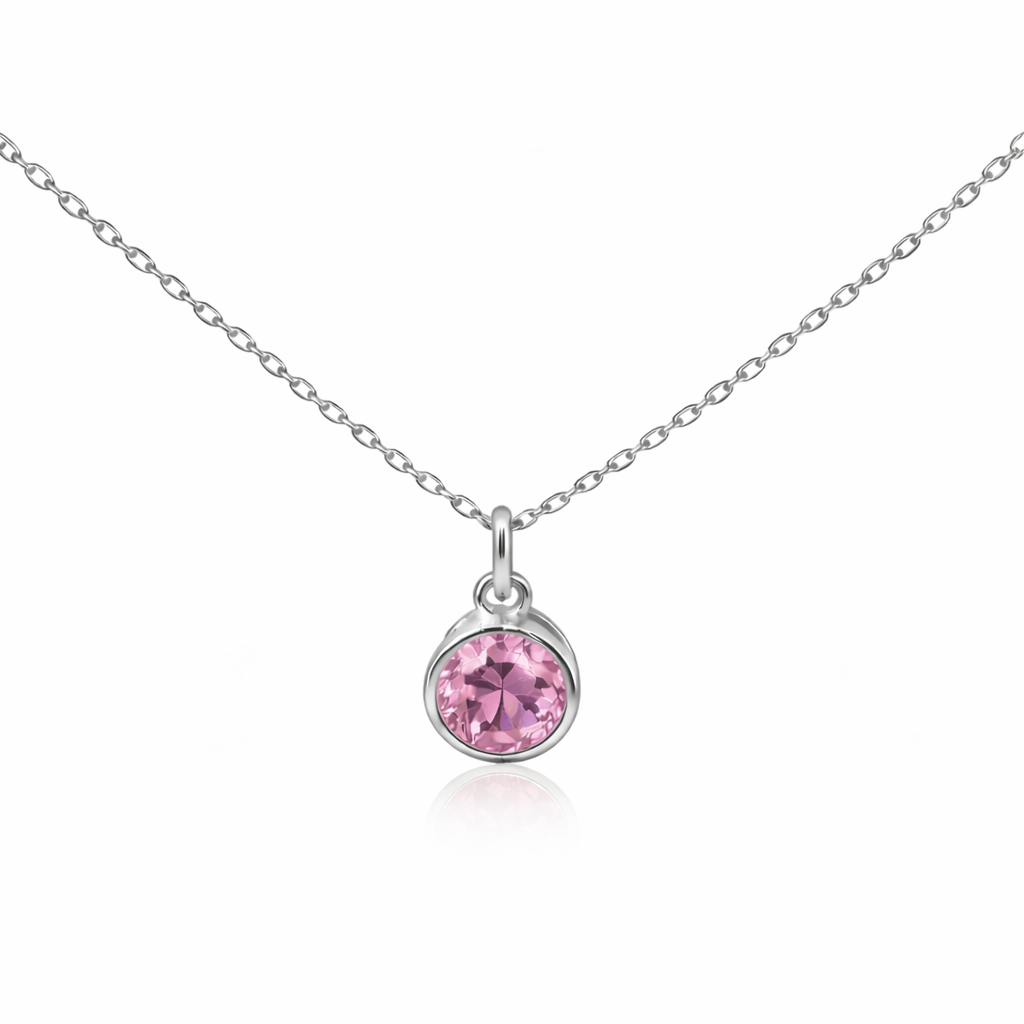 Sterling Silver Birth Stone Pendant Necklace
