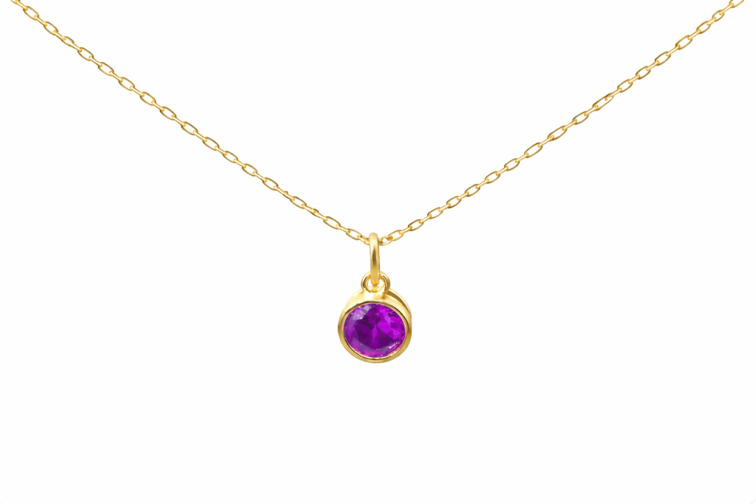Sterling Silver Birth Stone Pendant Necklace