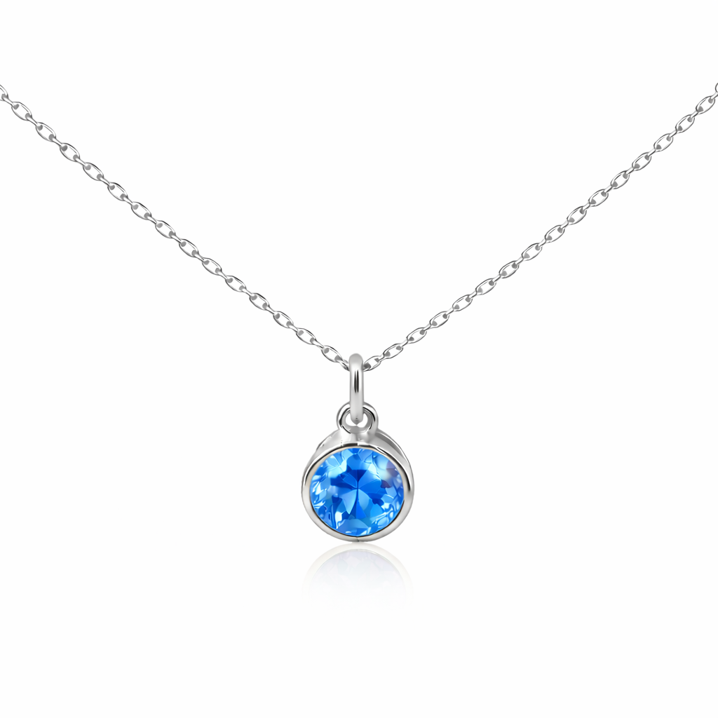 Sterling Silver Birth Stone Pendant Necklace