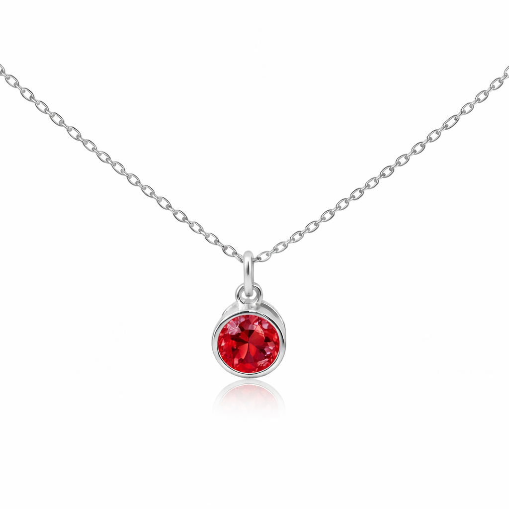Sterling Silver Birth Stone Pendant Necklace