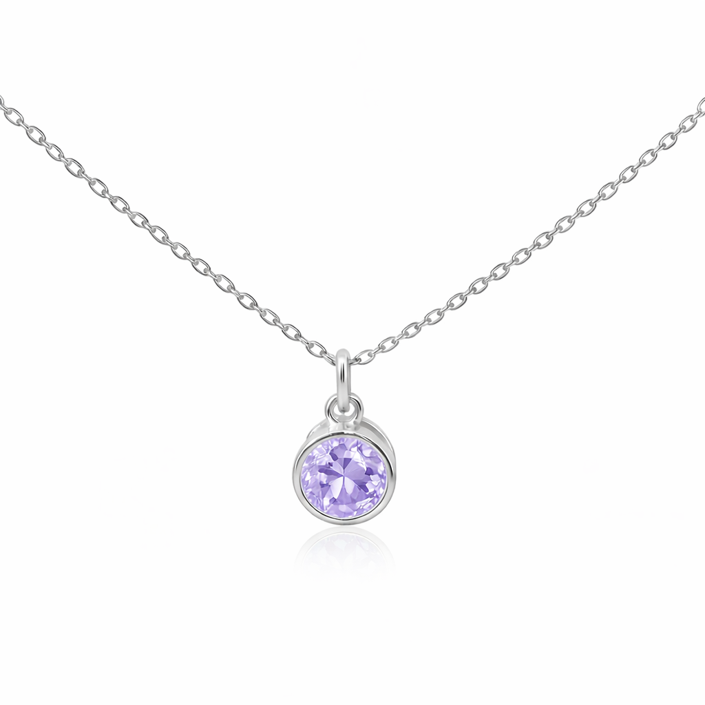 Sterling Silver Birth Stone Pendant Necklace