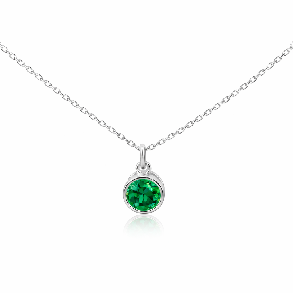 Sterling Silver Birth Stone Pendant Necklace