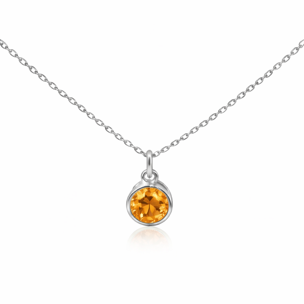 Sterling Silver Birth Stone Pendant Necklace