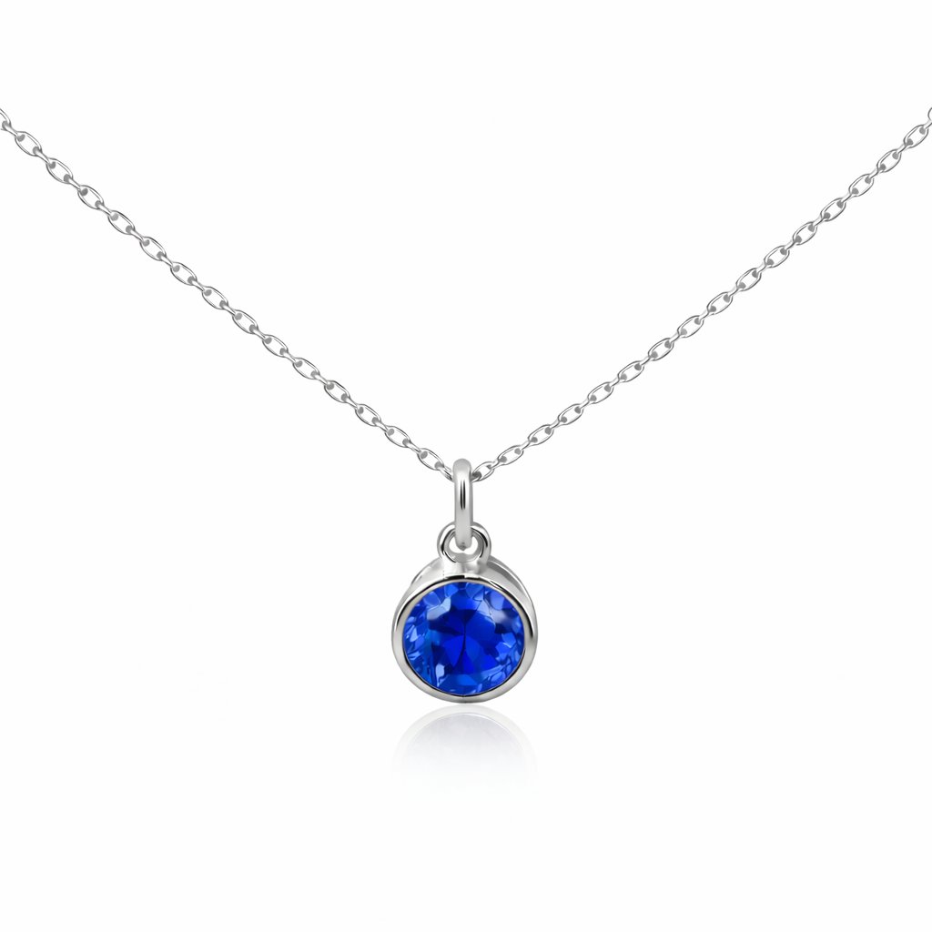Sterling Silver Birth Stone Pendant Necklace