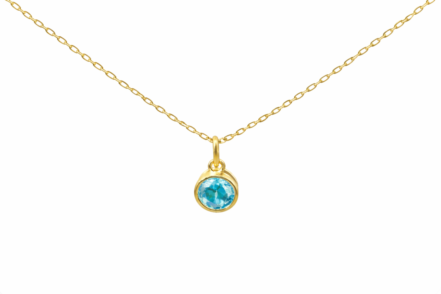 Sterling Silver Birth Stone Pendant Necklace