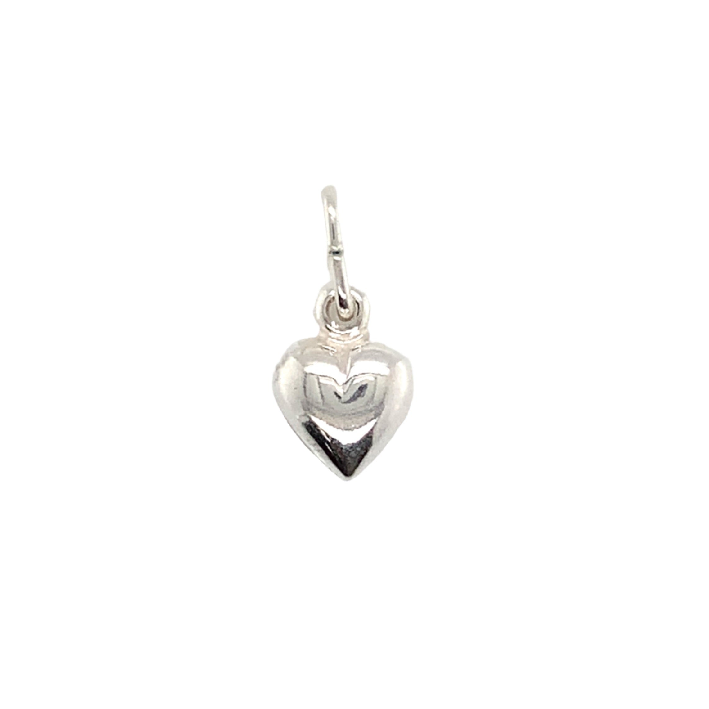 Sterling Silver 3D Heart Pendant
