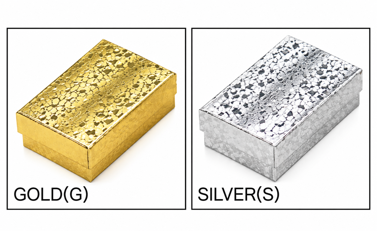 No. 21 Cotton-Filled Paper Jewelry Boxes (Pack of 100)