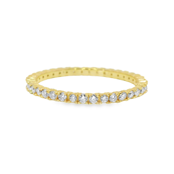 Sterling Silver Moissanite Pave 1.5CT Band