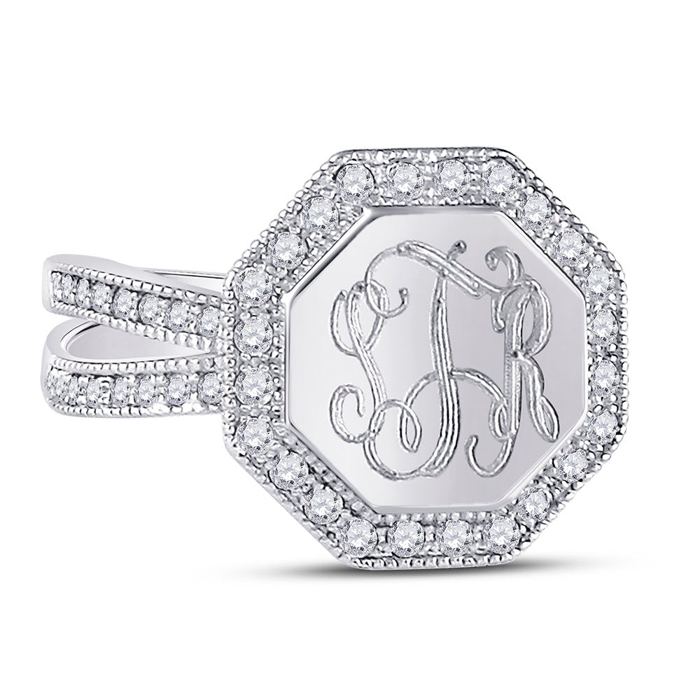 Sterling Silver Engravable Lisa Ring