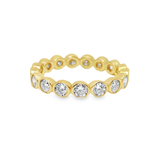 Sterling Silver Moissanite 3.0CT Eternity Band