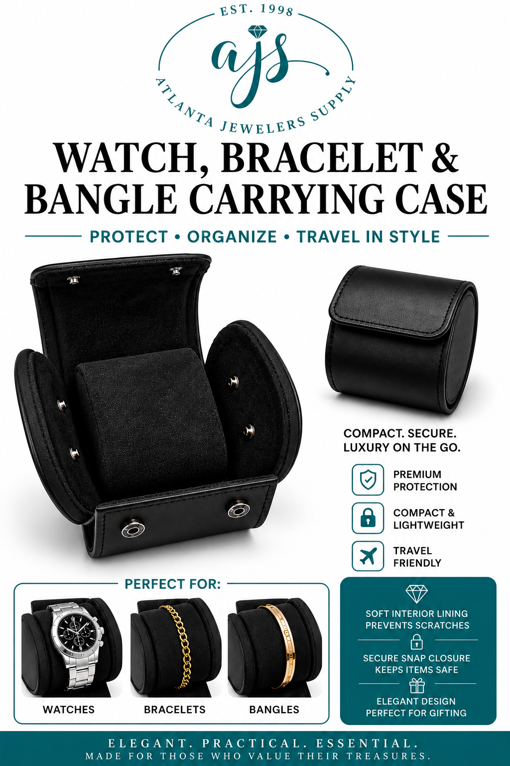 Watch, Bracelet and Bangle Carrying Case