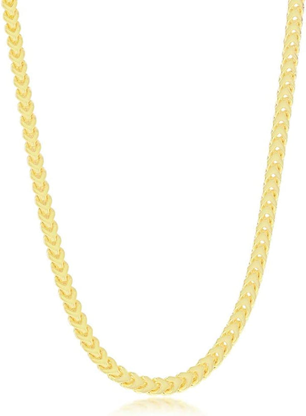 Gold Plate Sterling Silver Franco Chains 100 gauge