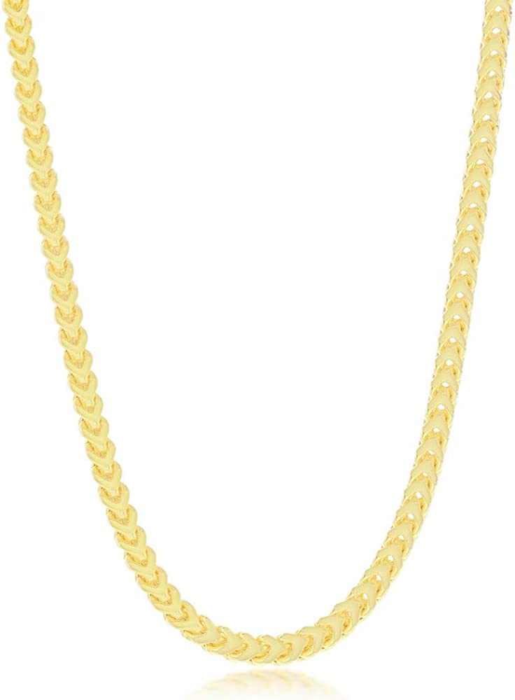 Gold Plate Sterling Silver Franco Chains 120 gauge