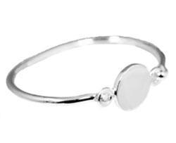 German Silver Engravable 15mm Round Baby Bangle