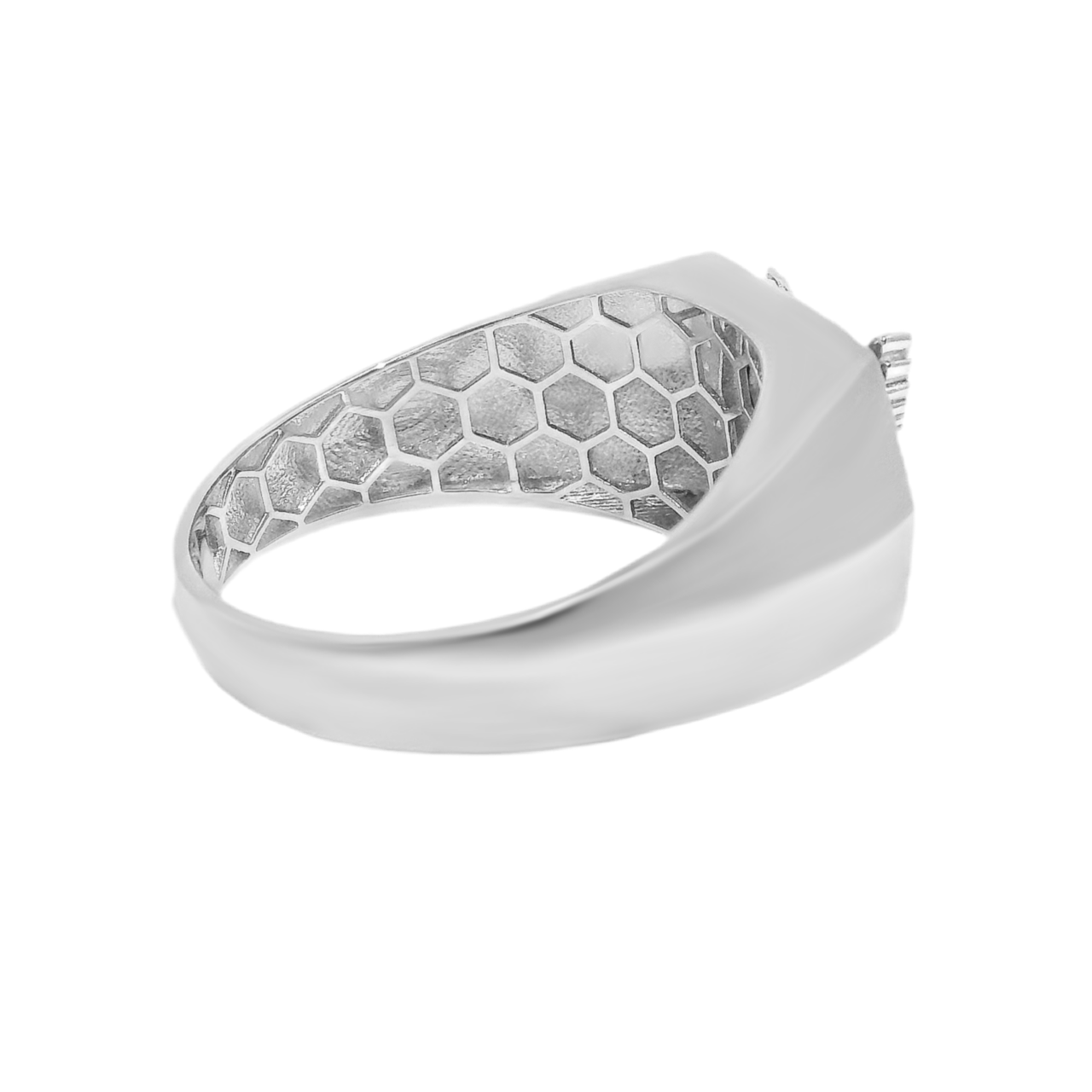 925 Sterling Silver Tri Tone Eagle Men's Ring