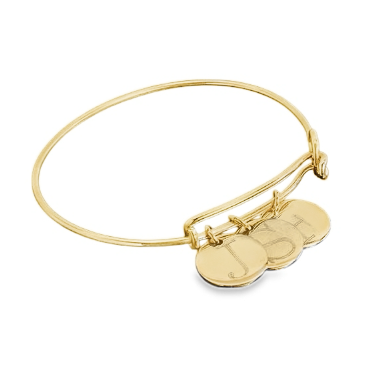 Engravable German Silver Adjustable Bracelet with Three Disc