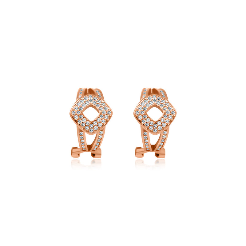 CZ Open Middle Cuff Earrings
