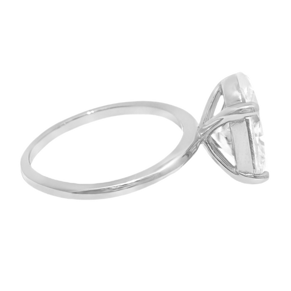 Sterling Silver Solitaire Oval 8mm*12mm 4.5CT Moissanite Ring