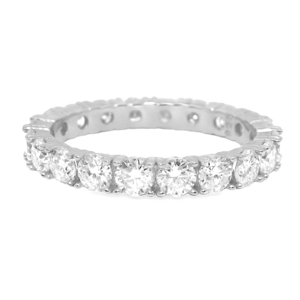 Sterling Silver Moissanite 3.0CT Eternity Band