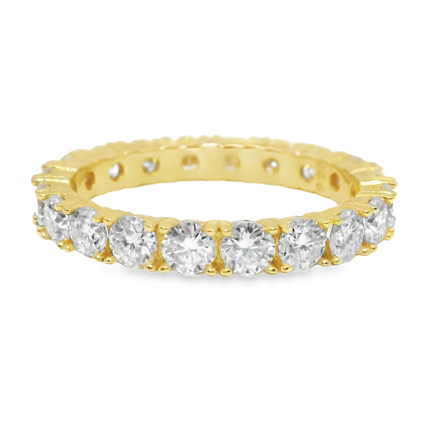 Sterling Silver Moissanite 3.0CT Eternity Band